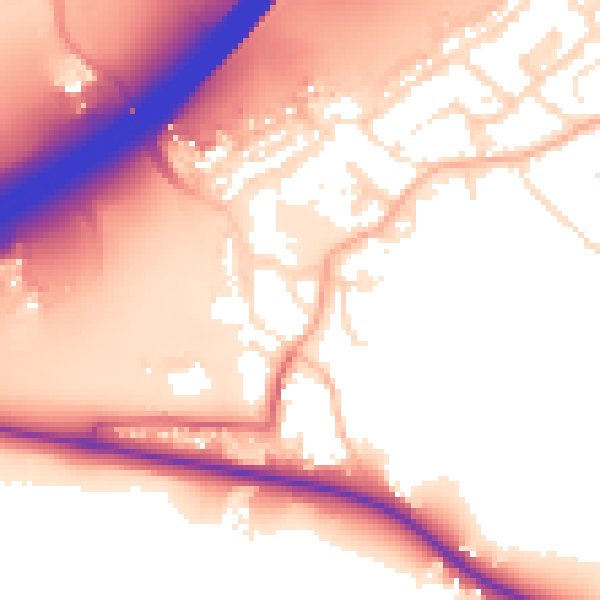 Daytime road noise heatmap for BS20 0PY