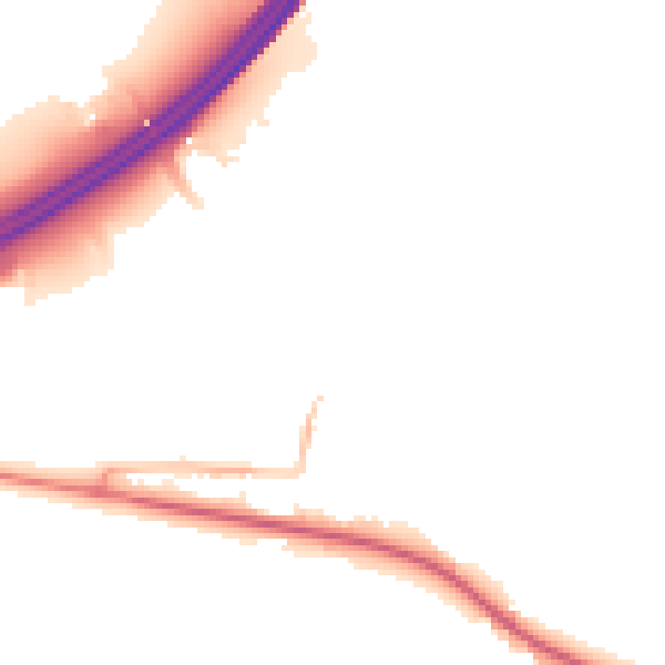 Night-time road noise heatmap for BS20 0PY
