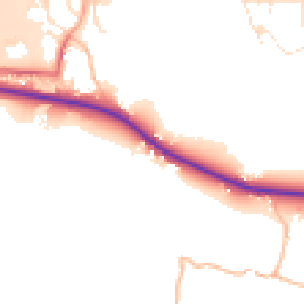 Daytime road noise heatmap for BS20 0QF
