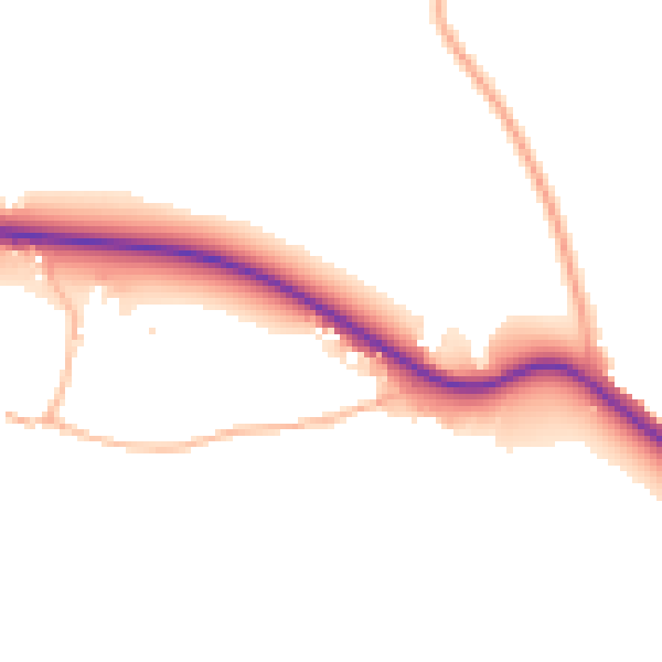 Daytime road noise heatmap for BS20 0QL