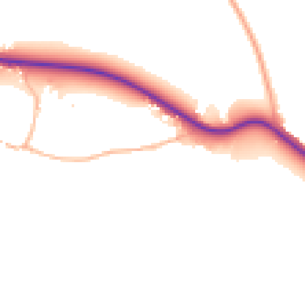 Daytime road noise heatmap for BS20 0QW