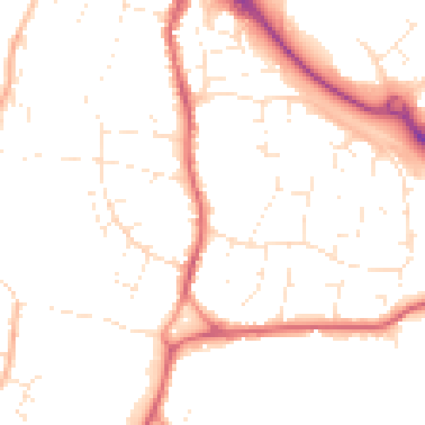Daytime road noise heatmap for BS20 6PJ