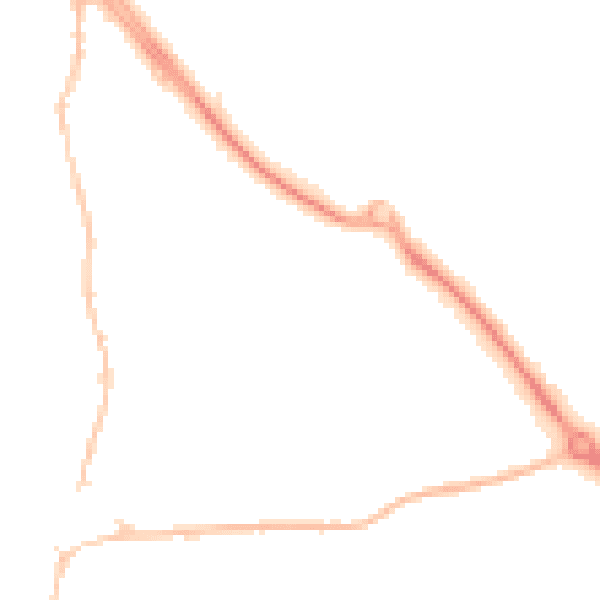 Night-time road noise heatmap for BS20 6XY