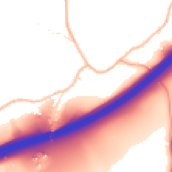 Daytime road noise heatmap for BS20 7RR