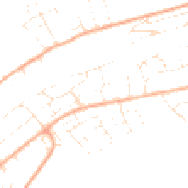 Daytime road noise heatmap for BS20 8BN