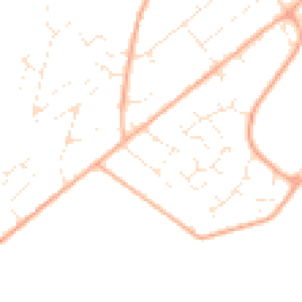 Daytime road noise heatmap for BS20 8JE
