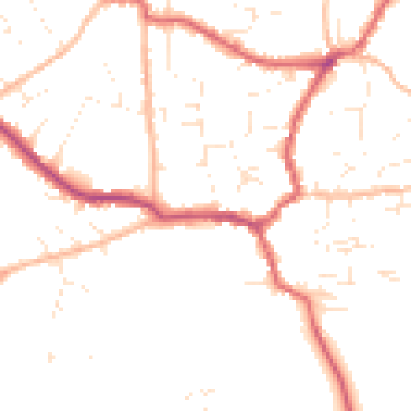 Daytime road noise heatmap for BS27 3AE