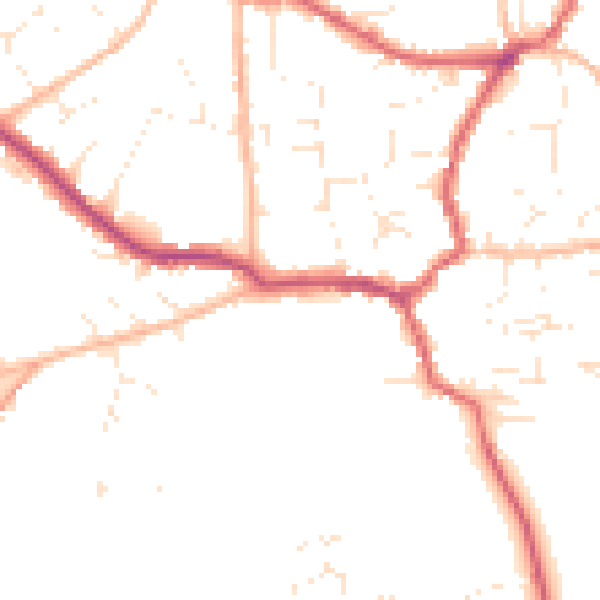 Daytime road noise heatmap for BS27 3AG