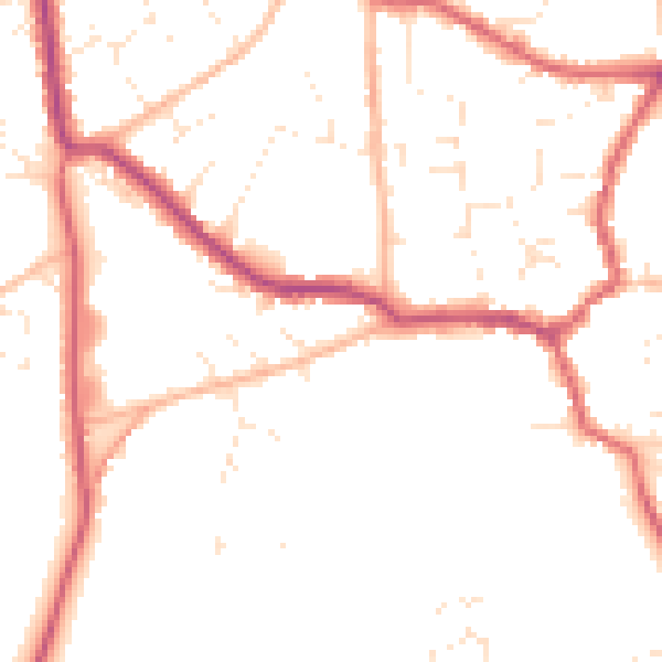 Daytime road noise heatmap for BS27 3AH