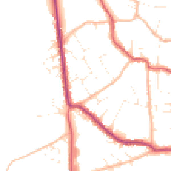 Daytime road noise heatmap for BS27 3AL