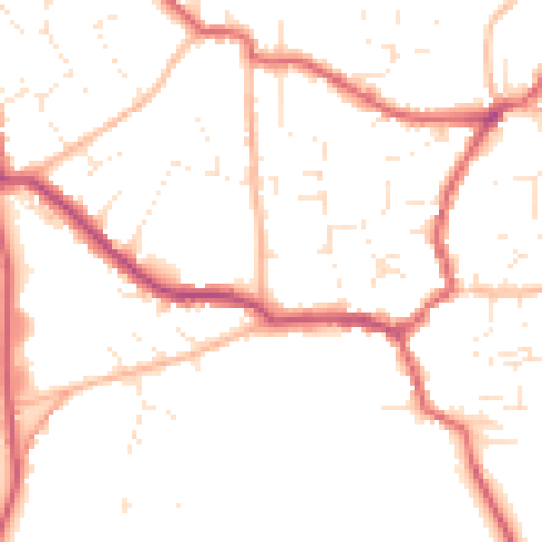 Daytime road noise heatmap for BS27 3AN