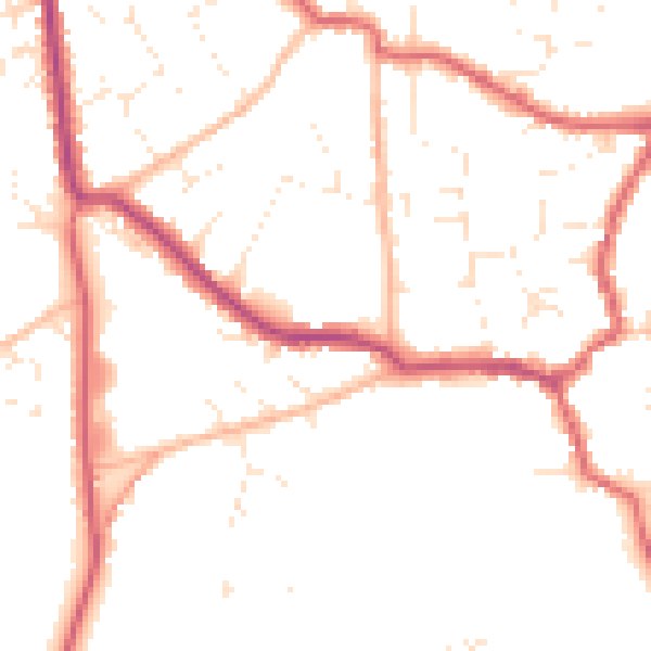 Daytime road noise heatmap for BS27 3AP