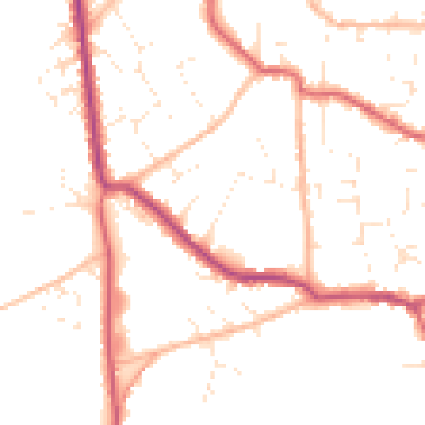 Daytime road noise heatmap for BS27 3AS