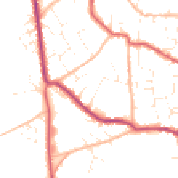 Daytime road noise heatmap for BS27 3AU