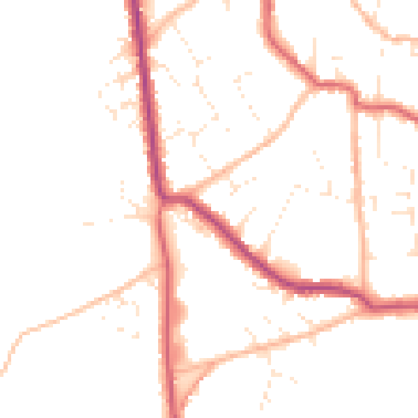 Daytime road noise heatmap for BS27 3AX