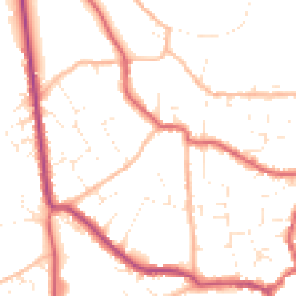 Daytime road noise heatmap for BS27 3BA