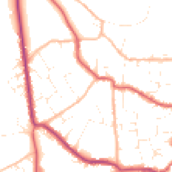 Daytime road noise heatmap for BS27 3BD