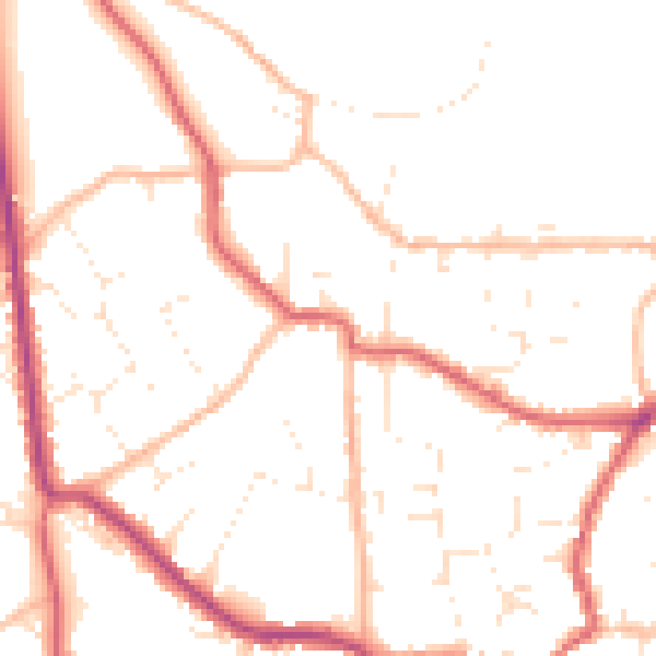 Daytime road noise heatmap for BS27 3BE