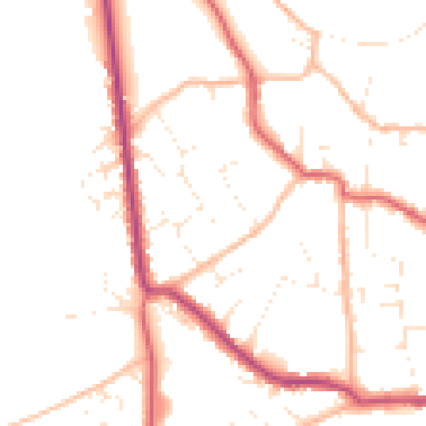 Daytime road noise heatmap for BS27 3BJ