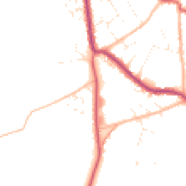 Daytime road noise heatmap for BS27 3DG