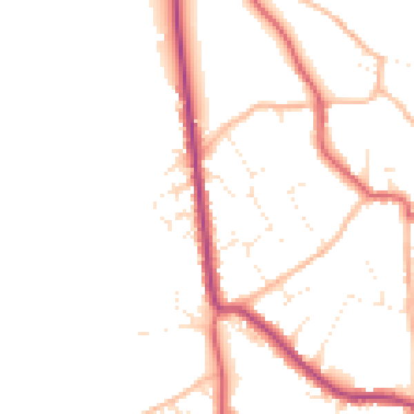 Daytime road noise heatmap for BS27 3DN