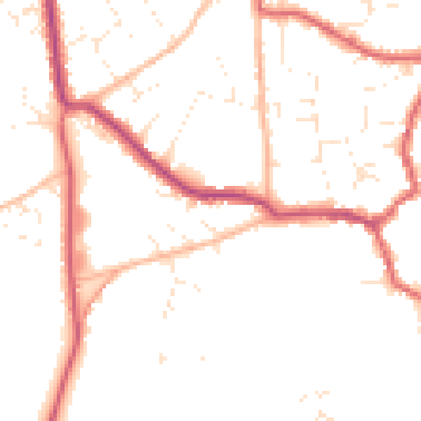Daytime road noise heatmap for BS27 3DT