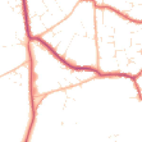 Daytime road noise heatmap for BS27 3DU