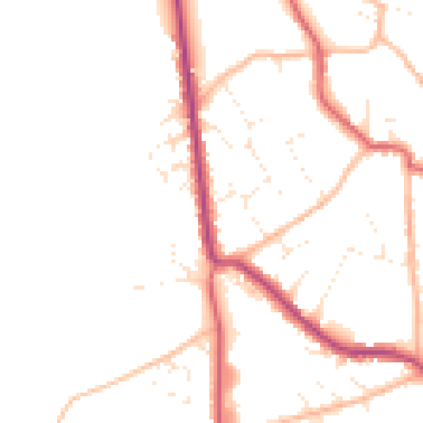 Daytime road noise heatmap for BS27 3DW