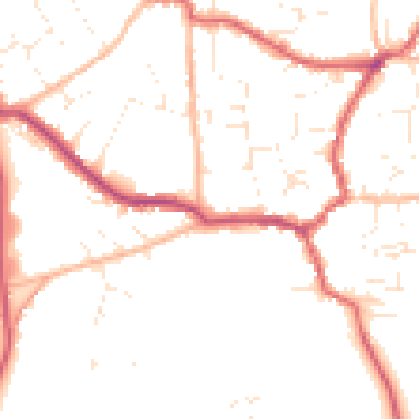 Daytime road noise heatmap for BS27 3DX
