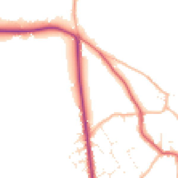 Daytime road noise heatmap for BS27 3EQ