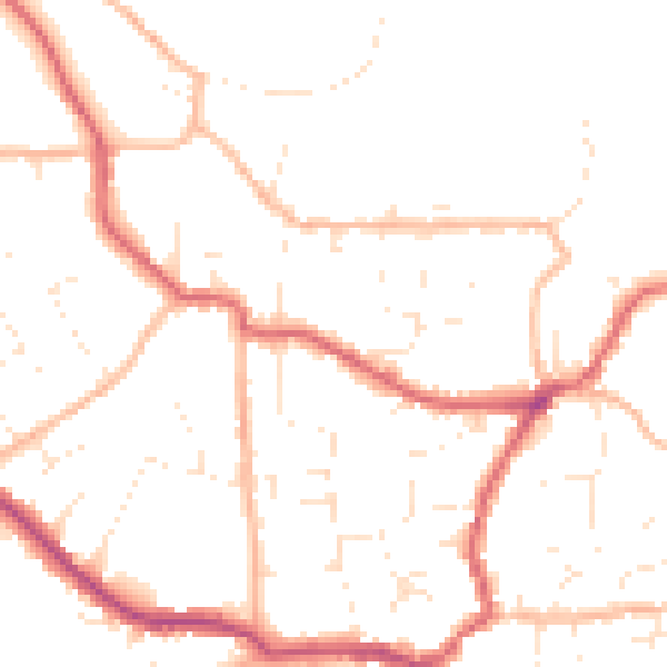 Daytime road noise heatmap for BS27 3HY