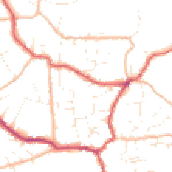 Daytime road noise heatmap for BS27 3JB
