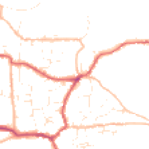 Daytime road noise heatmap for BS27 3JJ