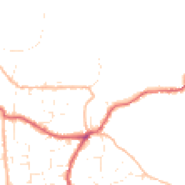 Daytime road noise heatmap for BS27 3JP