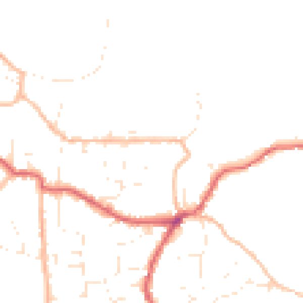 Daytime road noise heatmap for BS27 3JS