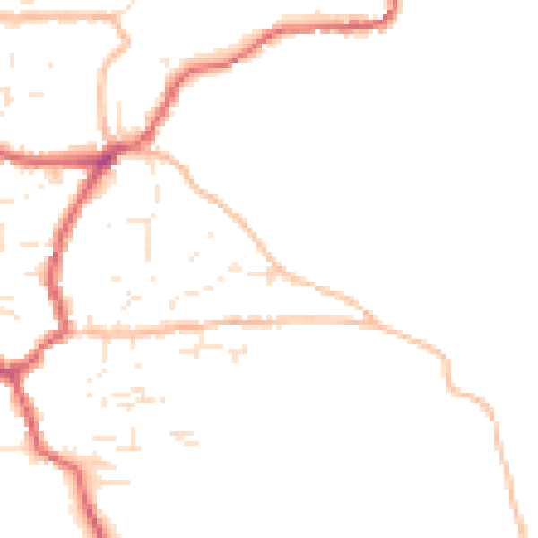 Daytime road noise heatmap for BS27 3PD