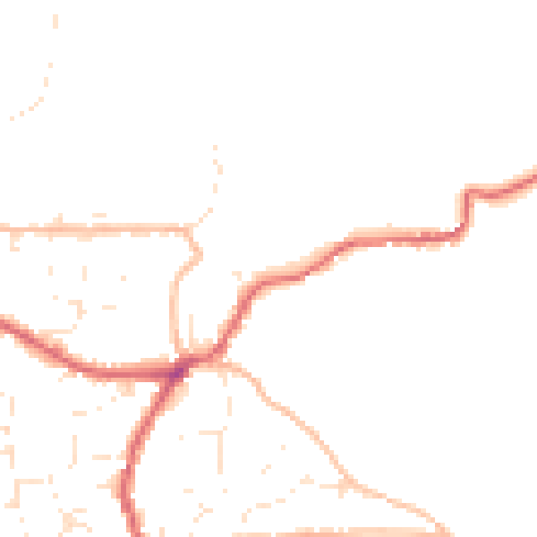 Daytime road noise heatmap for BS27 3QJ