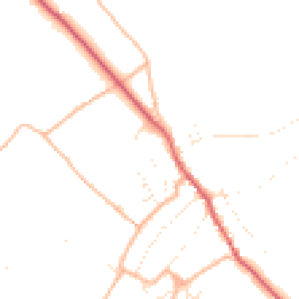 Daytime road noise heatmap for BS27 3SE