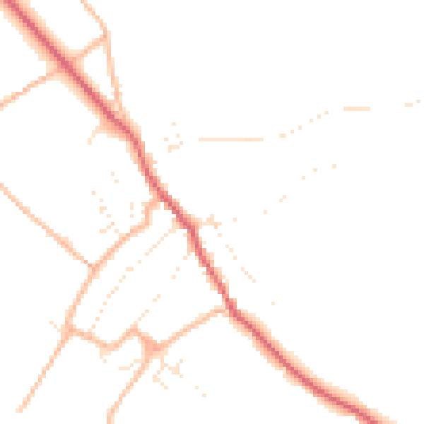 Daytime road noise heatmap for BS27 3SP