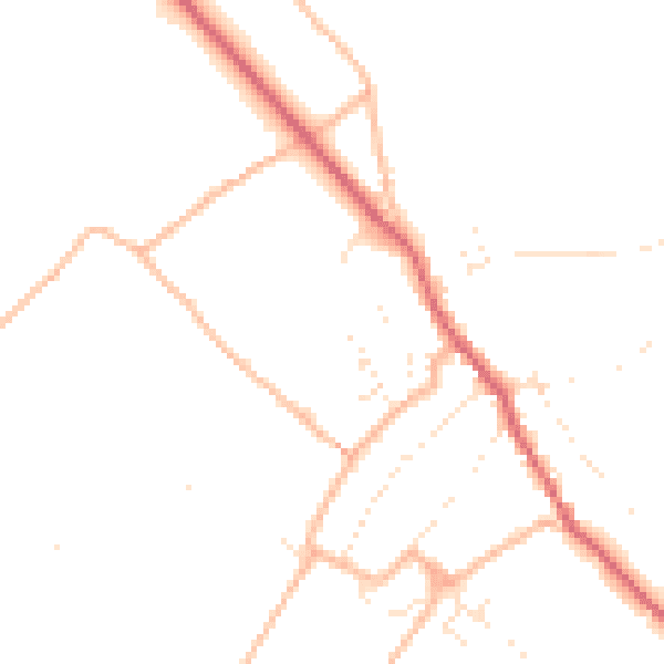 Daytime road noise heatmap for BS27 3SX