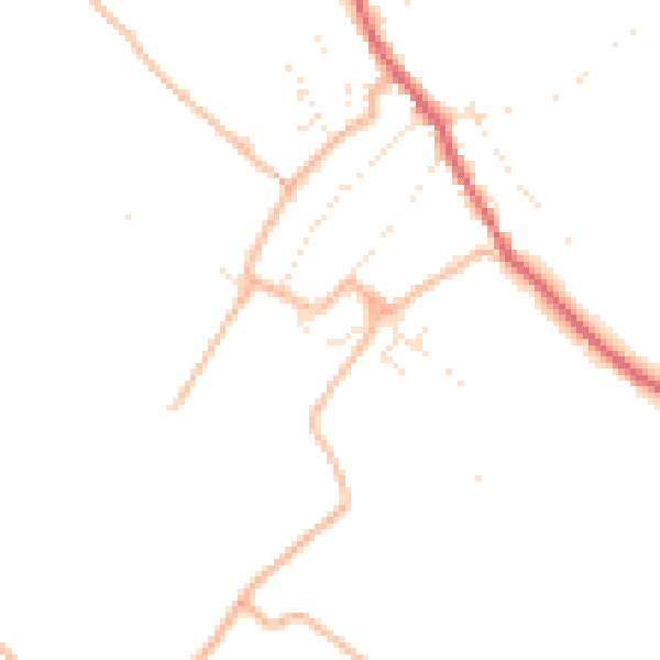 Daytime road noise heatmap for BS27 3SY