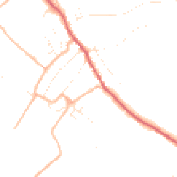 Daytime road noise heatmap for BS27 3TA