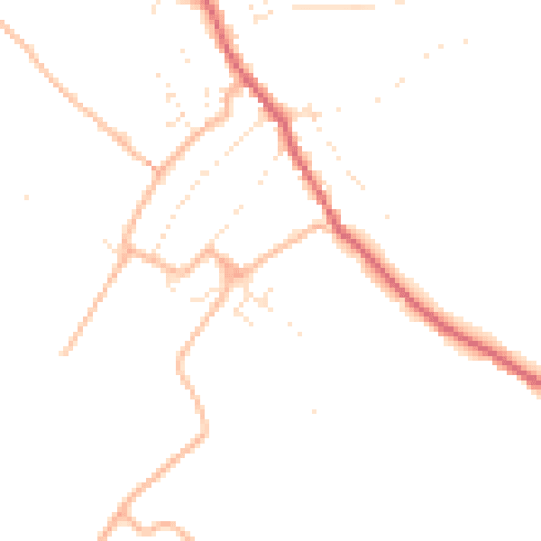 Daytime road noise heatmap for BS27 3TB