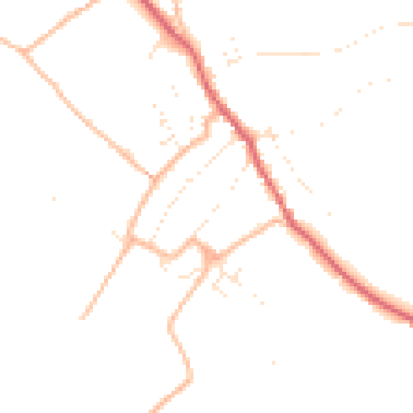 Daytime road noise heatmap for BS27 3TG