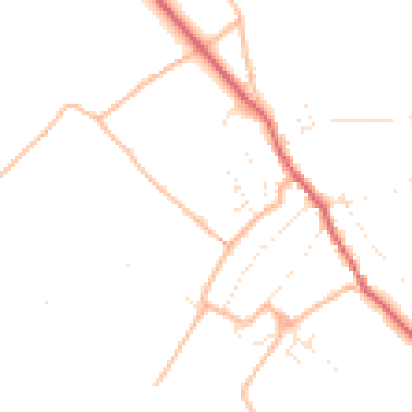 Daytime road noise heatmap for BS27 3TW