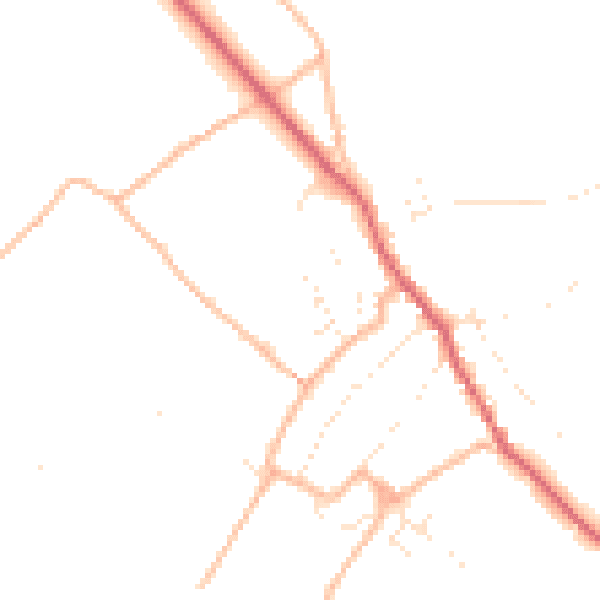 Daytime road noise heatmap for BS27 3TY