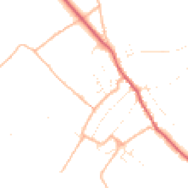 Daytime road noise heatmap for BS27 3UB