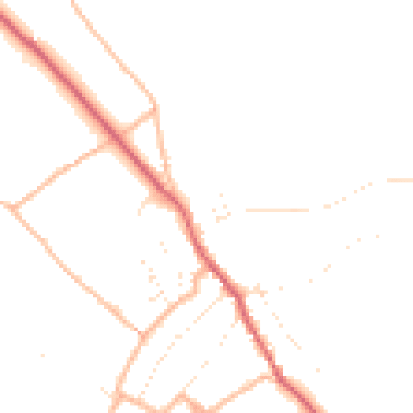 Daytime road noise heatmap for BS27 3UG