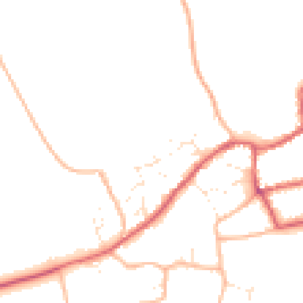 Daytime road noise heatmap for BS28 4BL