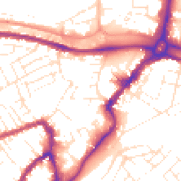 Daytime road noise heatmap for BS3 1AJ